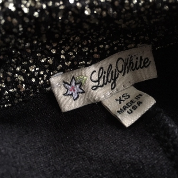 Lily White Gold Sparkly Drape Front Blazer XS - Picture 4 of 4